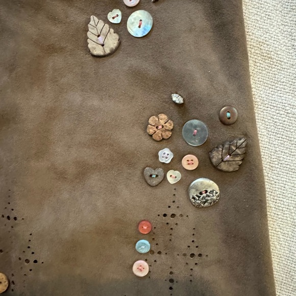 Suede leather skirt Rebecca Taylor - Picture 5 of 6